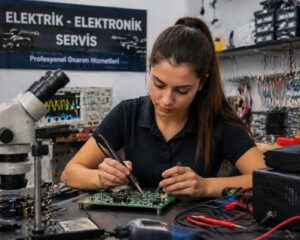 elektrik elektronik tamir servisi uzman teknisyen arıza giderme çalışmas