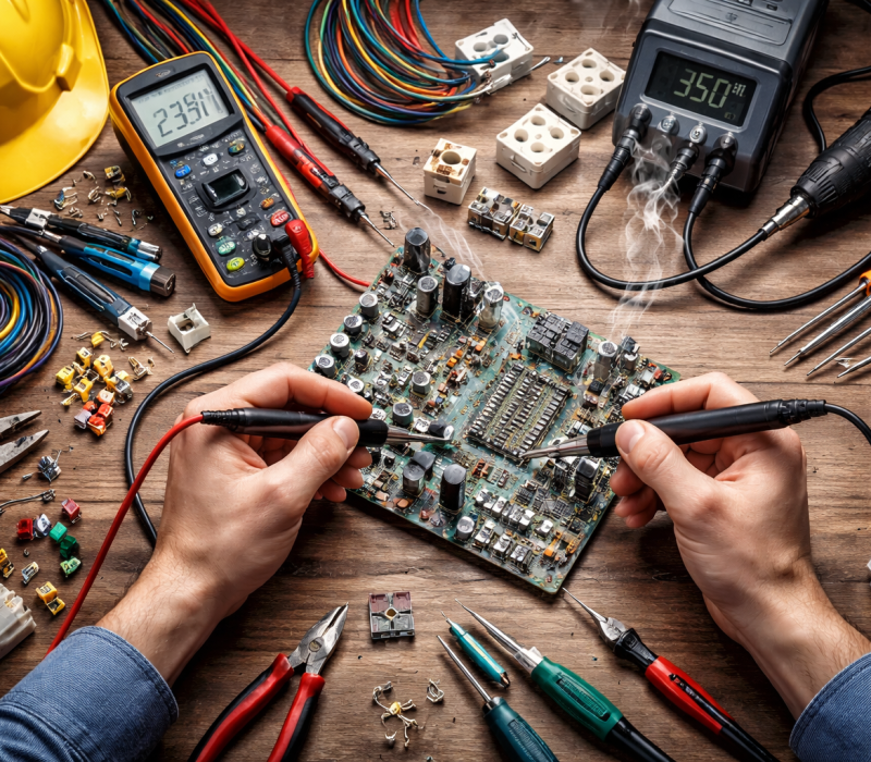 Elektrik elektronik teknik servis tarafından yapılan devre kartı tamiri ve bakım hizmeti